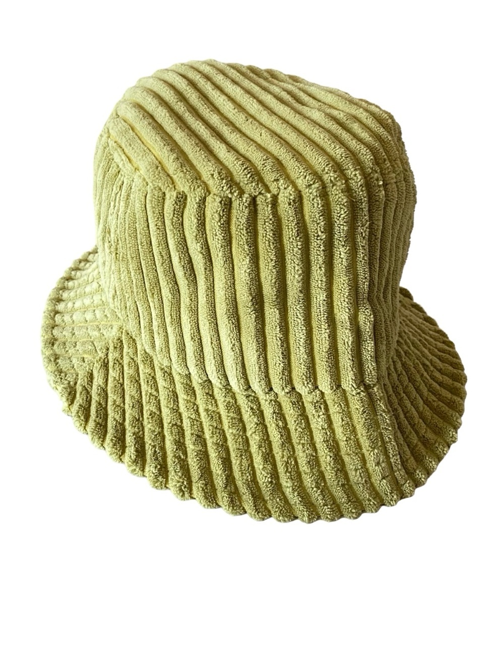 Urban Outfitters Wide Wale Corduroy Bucket Hat Chartreuse Womens OS One Size UO